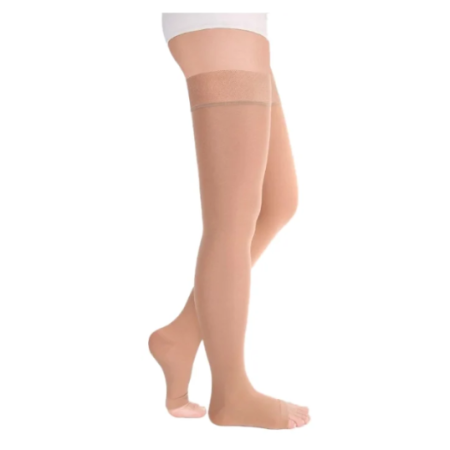 Чулки компрессионные женские Luomma, 1 класс компрессии, с открытым носком, арт. ID-310T