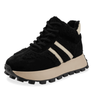 Кроссовки высокие женские, цвет ЧЕРНЫЙ, AM008_02_01_CB