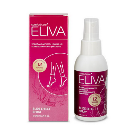 Спрей для лёгкого надевания компрессионного трикотажа Slide Effect Spray, Eliva, 100 мл
