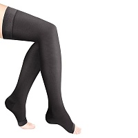 Чулки компрессионные женские Luomma, 2 класс компрессии, с открытым носком