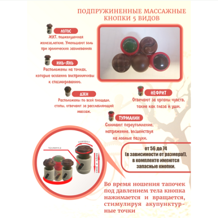 Массажер рефлекторный для стоп в виде тапочек, арт. KW-313K