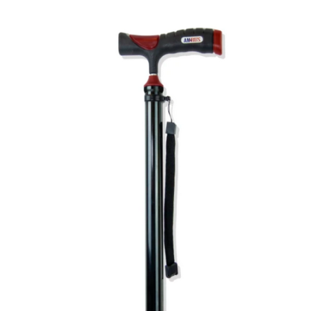 Трость для ходьбы с устройством против скольжения, арт. AMCC33 BK