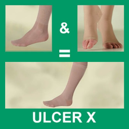 Гольфы компрессионные Sigvaris "Ulcer-X  KIT", 2 класс компрессии, с открытым носком, арт. 503 77 о