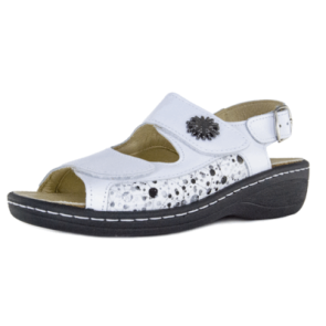 Сандалии 20323-01 бежевый с принтом