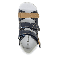 Сандалии 43397-5 темно-синий с коричневым