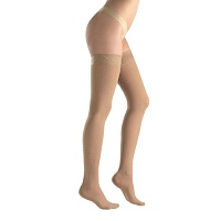 Чулки компрессионные женские Memory, 2 класс компрессии, широкое бедро, с закрытым носком