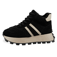 Кроссовки высокие женские, цвет ЧЕРНЫЙ, AM008_02_01_CB