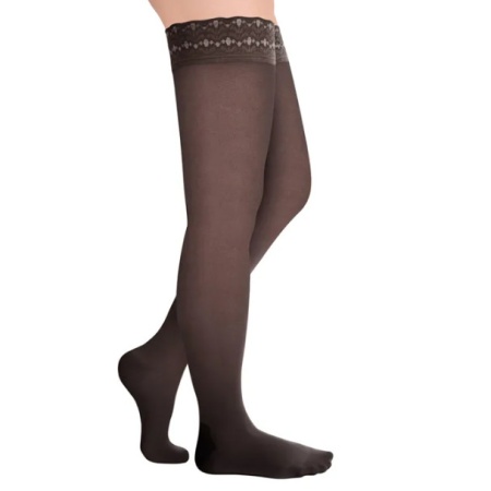 Чулки компрессионные женские Luomma, 2 класс компрессии, с закрытым носком, арт. ID-301TW (для широкого бедра)