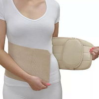 Бандаж грыжевый на брюшную стенку 20см, черный Крейт