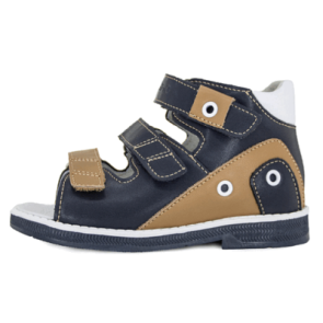 Сандалии 43397-5 темно-синий с коричневым