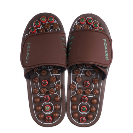 Массажер рефлекторный для стоп в виде тапочек, арт. KW-313K