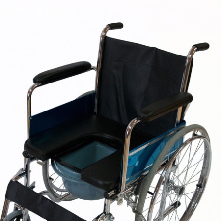 Кресло-коляска для инвалидов с ручным приводом и санитарным оснащением, арт. FS 682