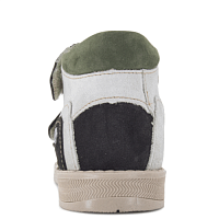 Сандалеты 25057-10 бежевый-коричневый-зеленый