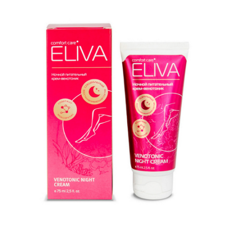 Крем-венотоник для ног ночной VENOTONIC NIGHT CREAM Eliva, 75 мл