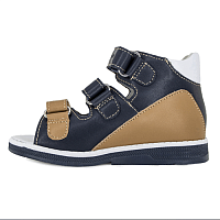 Сандалии 43397-5 темно-синий с коричневым