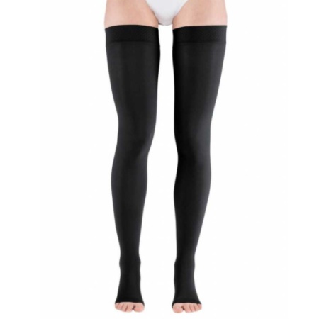 Чулки компрессионные женские Ofa Classic, 2 класс компрессии, с открытым носком, арт. CO220-BL 