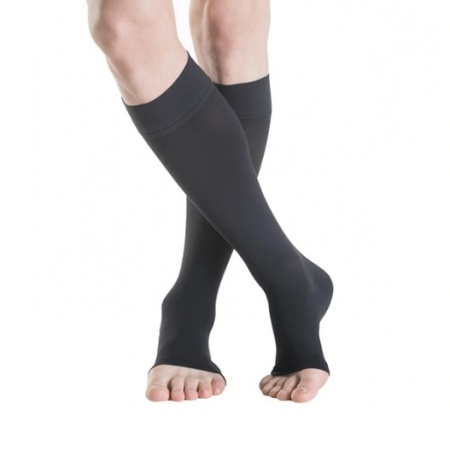 Гольфы компрессионные женские Ofa Classic, 1 класс компрессии, с открытым носком, арт. CO310-BL